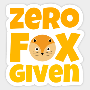 Zero Fox Given Sticker